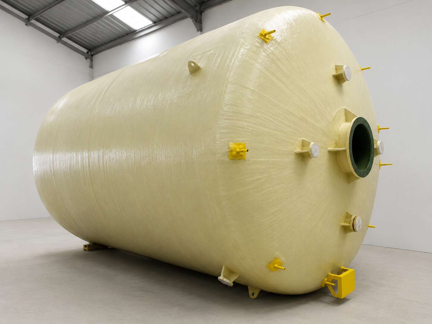 Industrial GFRP storage tank for liquid storage applications